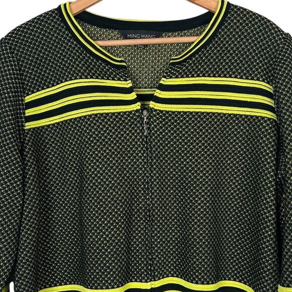 Ming Wang Womens PXL Designer Career Preppy Quiet Luxury Knit Jacket Cardigan - Picture 1 of 10